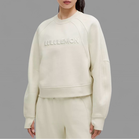 lululemon athletica Tops - Lululemon-scuba oversized pullover-Bone-M/L-NWT